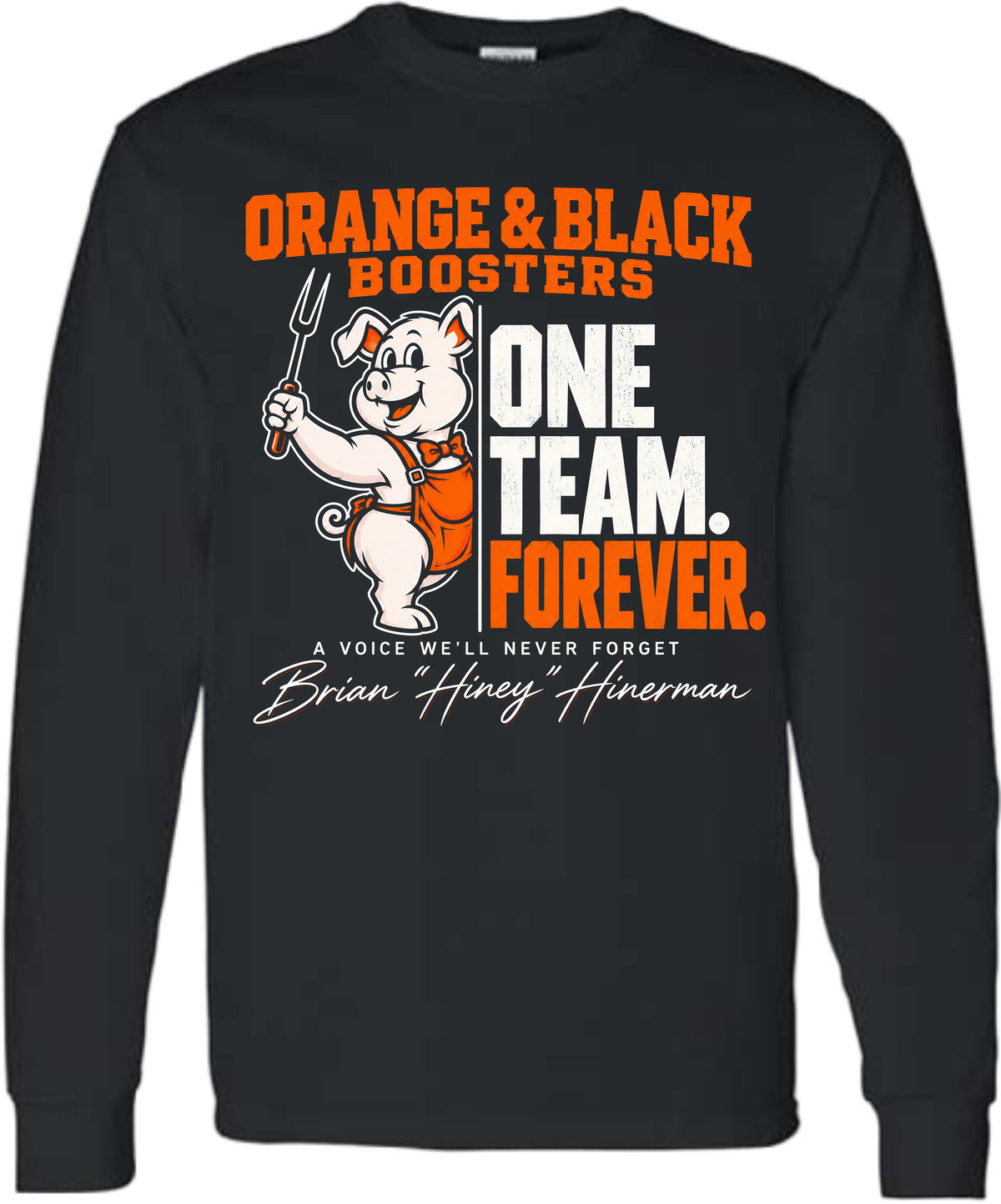 Orange and Black Boosters- Memorial Design 1 Long Sleeve