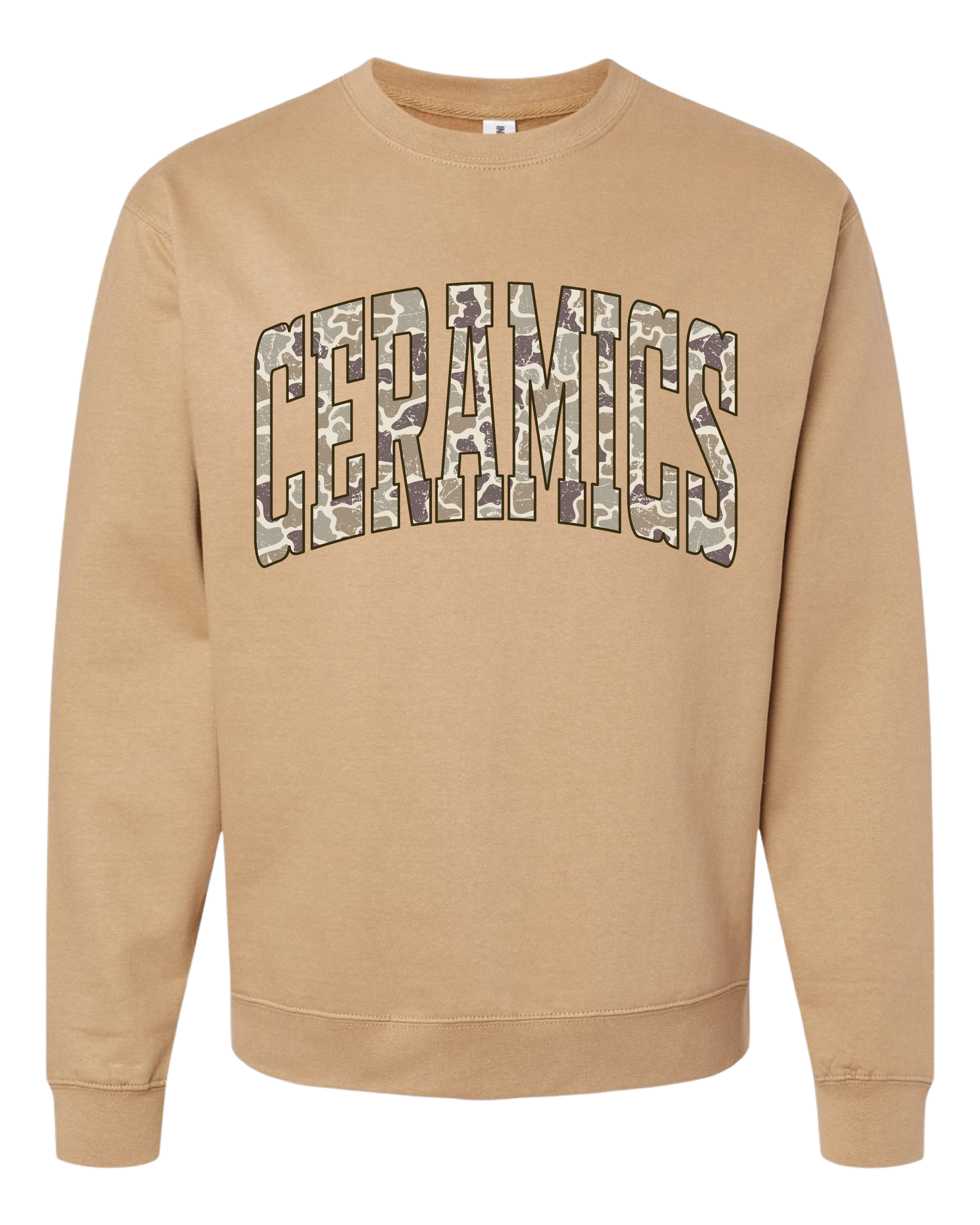 Sandstone Crewneck Ceramics Camo Print