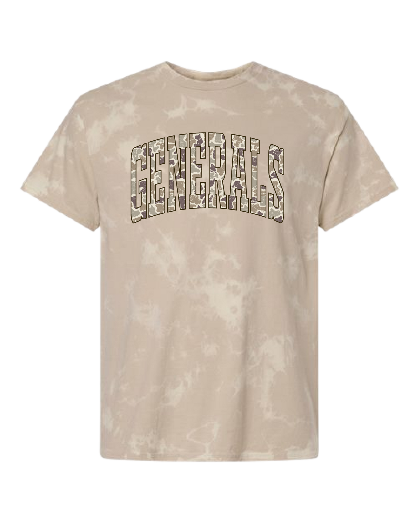 Trendy Bleached Tan Unisex- Generals Camo Print