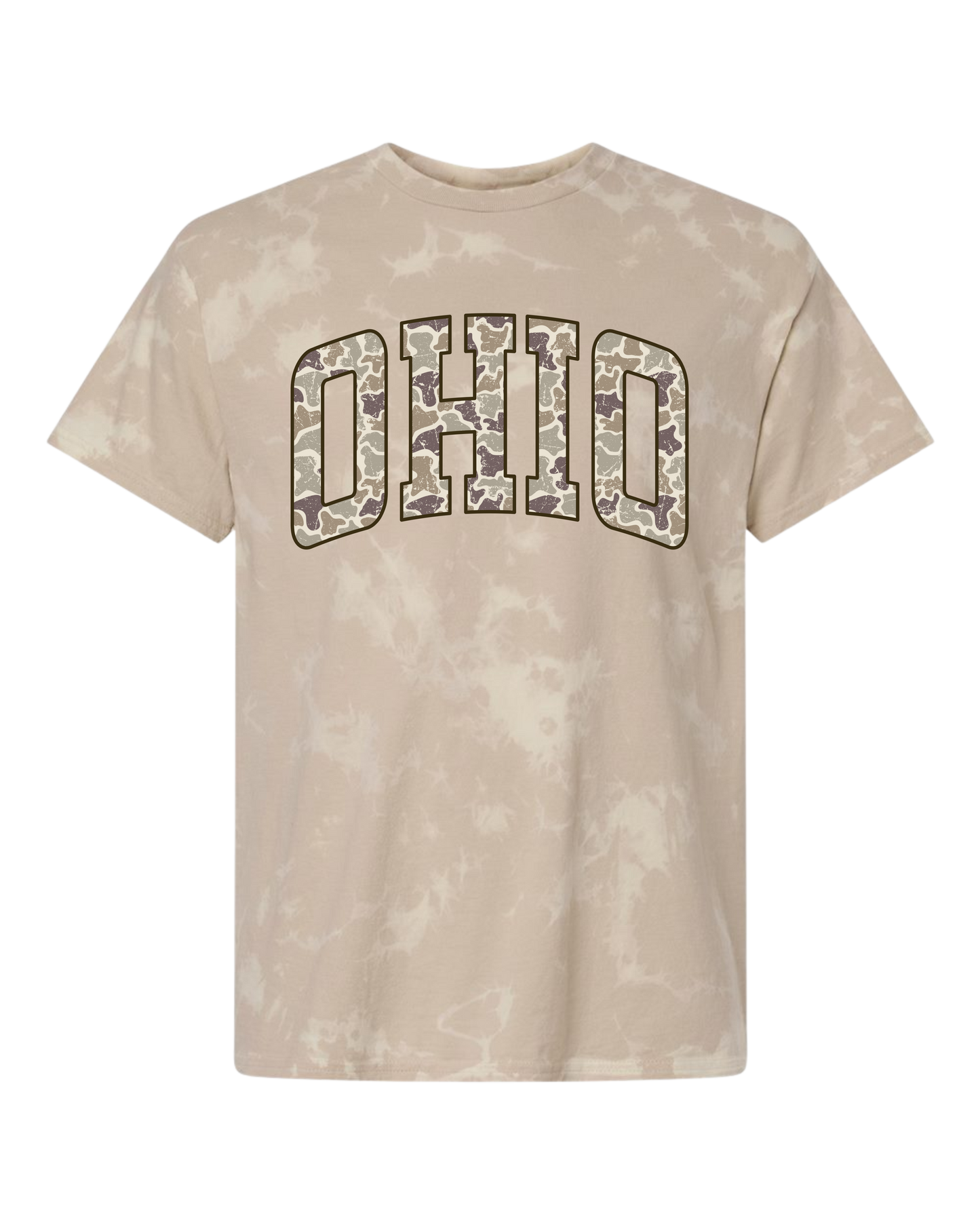 Trendy Bleached Tan Unisex- Ohio Camo Print