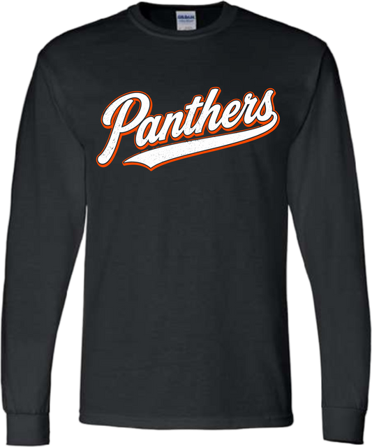 NL Back to School_ Panthers Varsity Script Long Sleeve