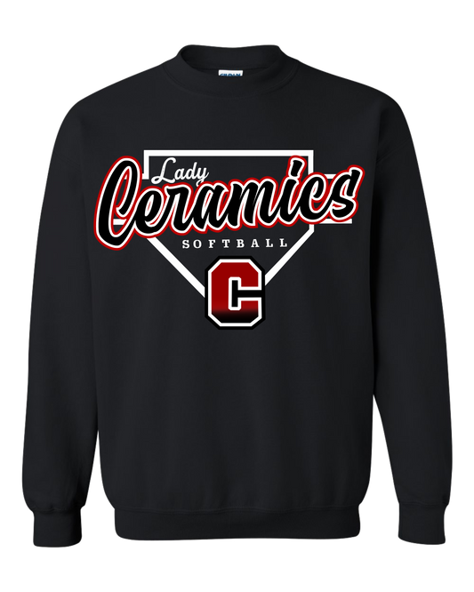Crooksville Softball 1  Crewneck Sweatshirt
