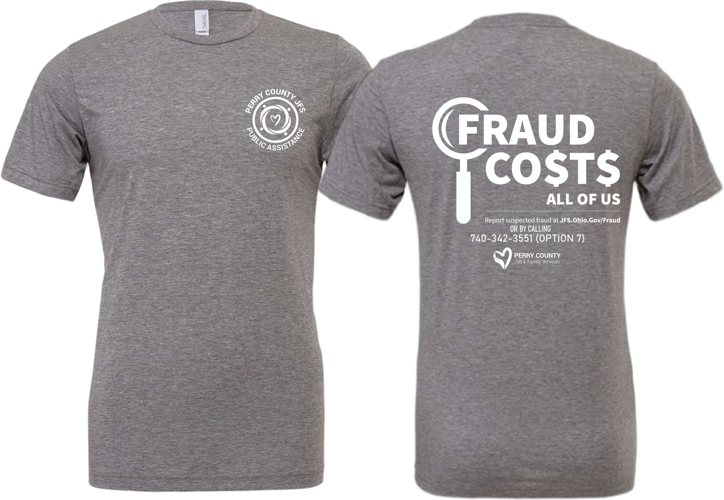 JFS_Fraud Cost * All White Logo* Bella Triblend