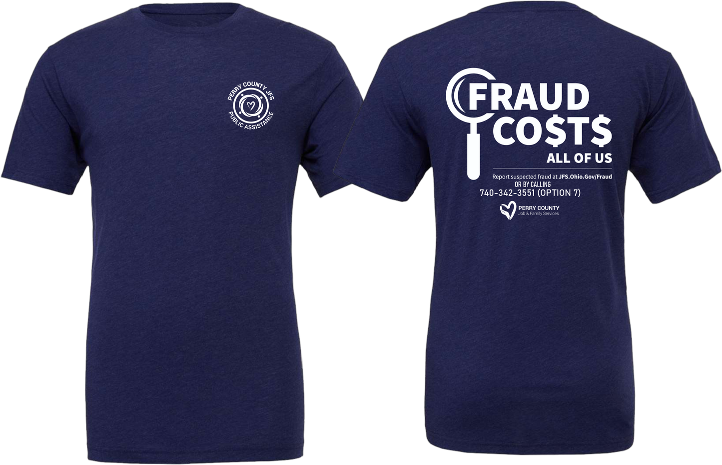 JFS_Fraud Cost * All White Logo* Bella Triblend