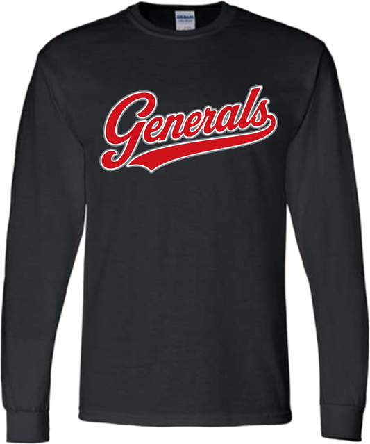 Sheridan Back To School _ Generals Varsity Script Long Sleeve