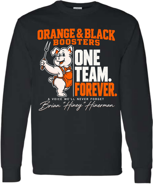 Orange and Black Boosters- Memorial Design 1 Long Sleeve