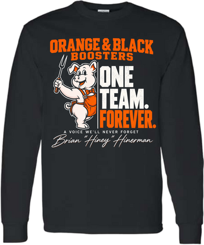Orange and Black Boosters- Memorial Design 1 Long Sleeve
