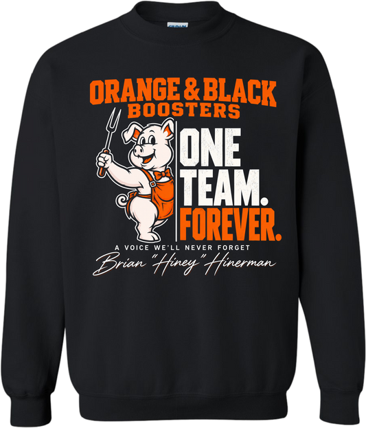 Orange and Black Boosters- Memorial Design 1 Crewneck Sweatshirt