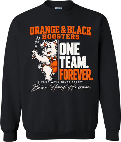 Orange and Black Boosters- Memorial Design 1 Crewneck Sweatshirt