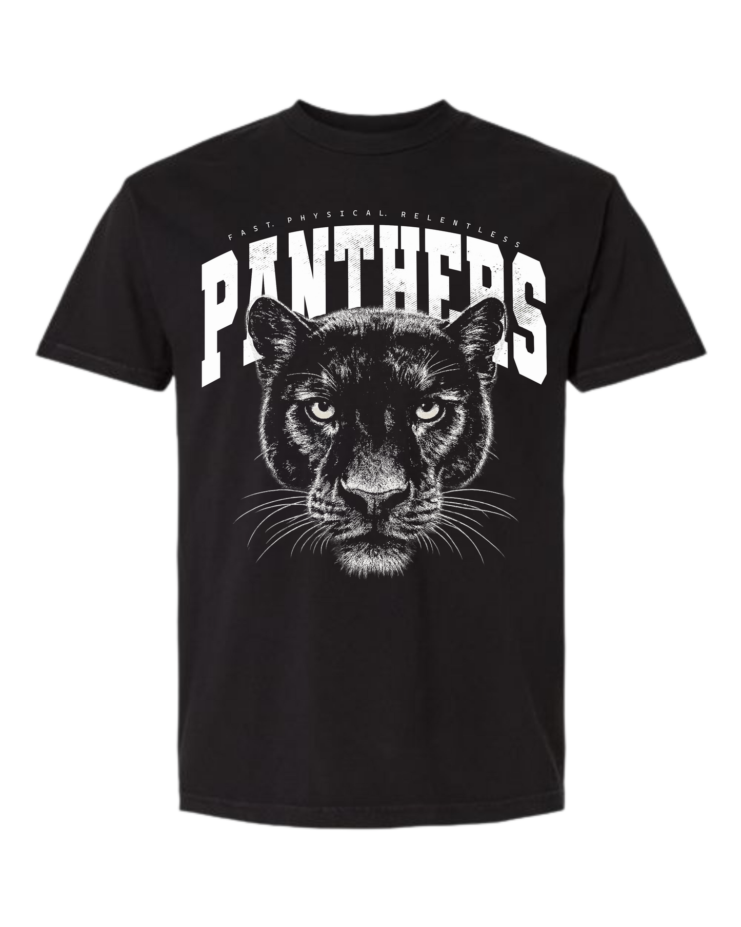 Relentless Panther Heavyweight True Black T