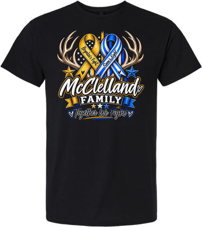 Sam's Fight- ALS Awareness Tshirt- Design 2 ( Sam + Brynlee)