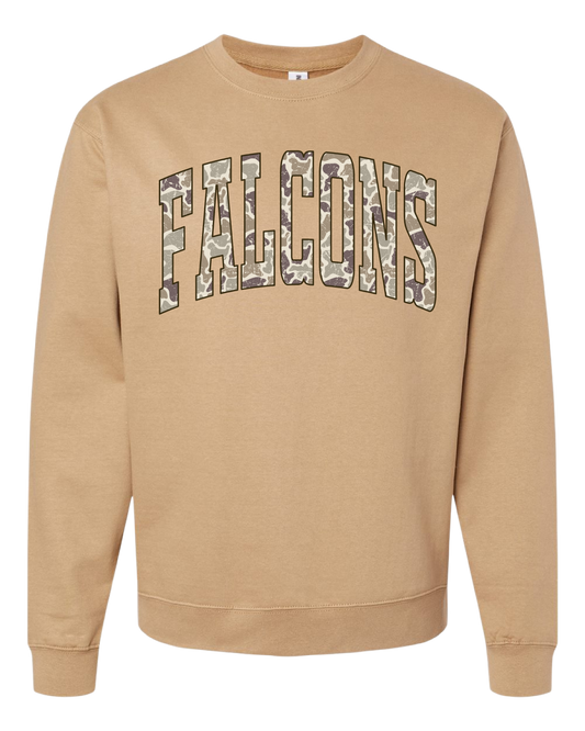Sandstone Crewneck Falcons Camo Print