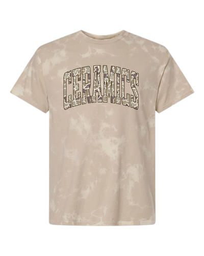 Trendy Bleached Tan Unisex- Ceramics Camo Print