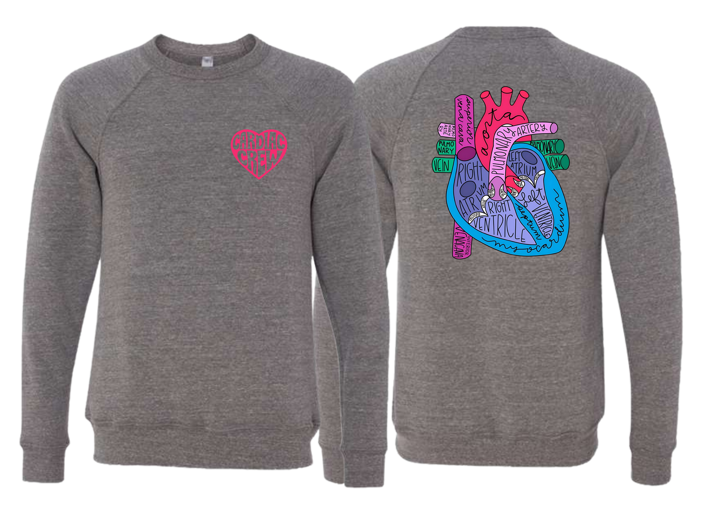 Cardiac Crew Grey Triblend Bella Sweatshirt