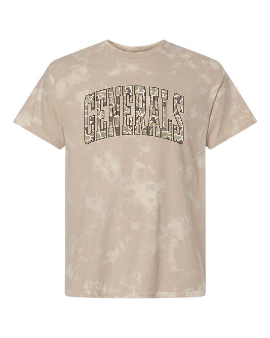 Trendy Bleached Tan Unisex- Generals Camo Print