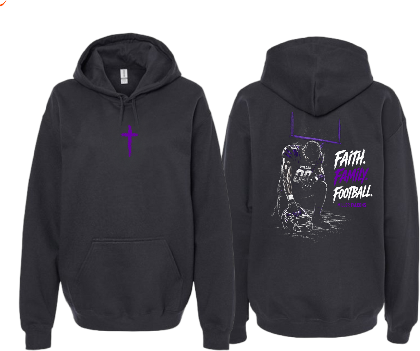 Miller_ Faith Family Football Hoodie