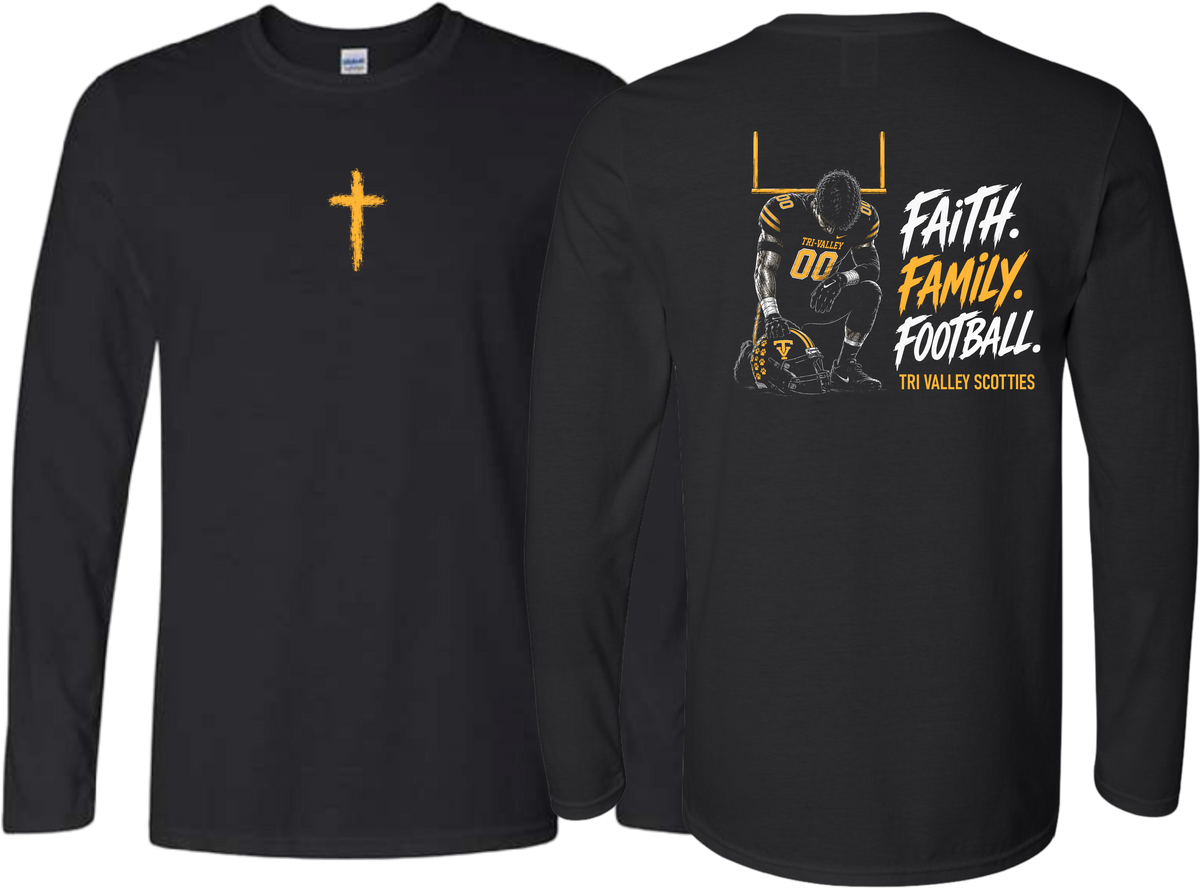 Tri Valley_ Faith Family Football Long Sleeve T