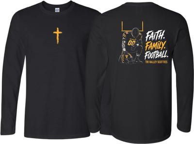 Tri Valley_ Faith Family Football Long Sleeve T