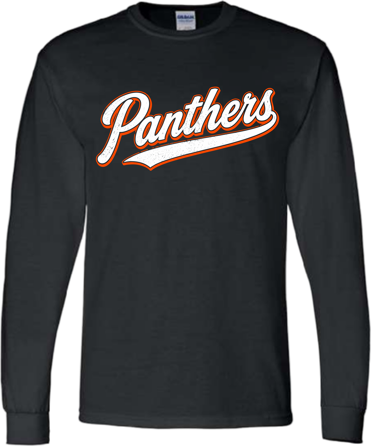NL Back to School_ Panthers Varsity Script Long Sleeve